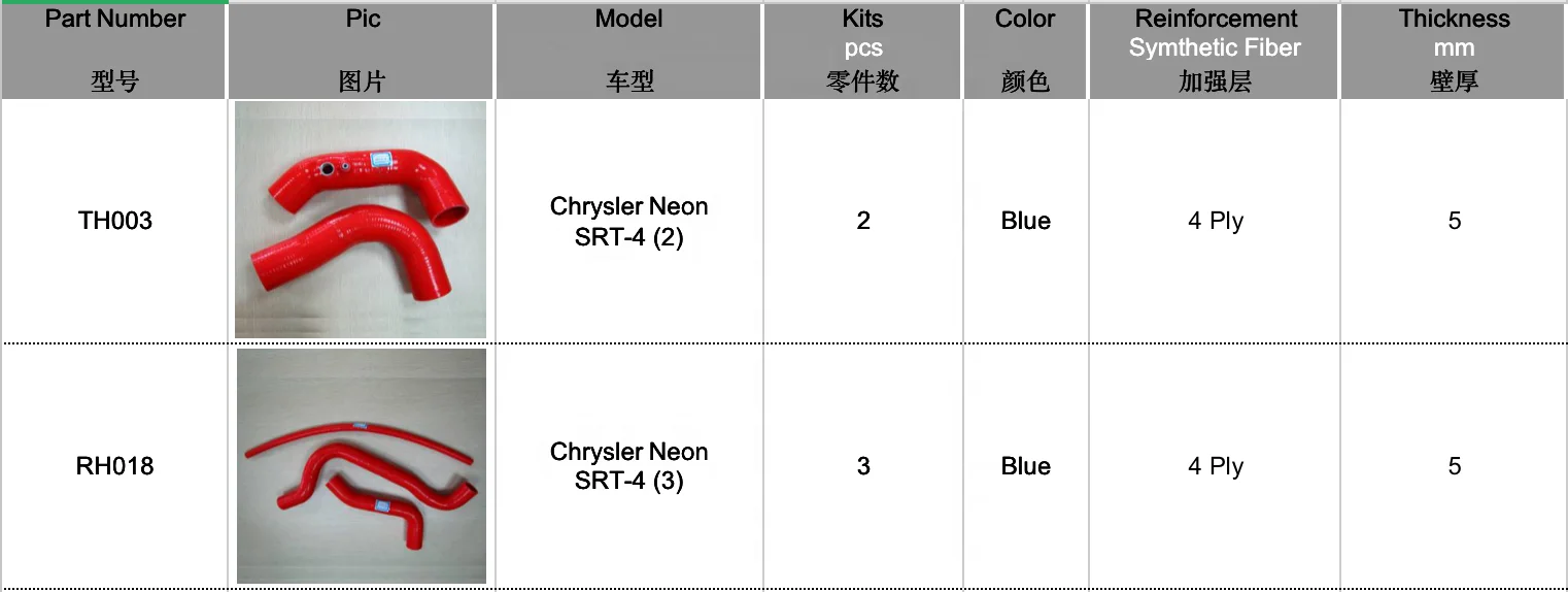 Cheap turbo air intake silicone hose for Chrysler Neon SRT-4