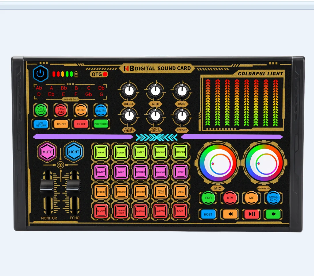 professional audio sound card studio recording Sound Effects for K song  Live Stream Skype Youtuber tiktok