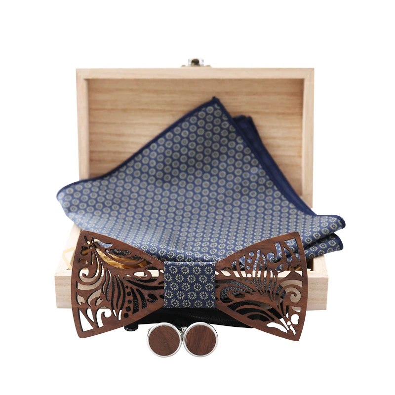 Custom Bow Ties Men Low Moq Christmas Wooden Bow Tie