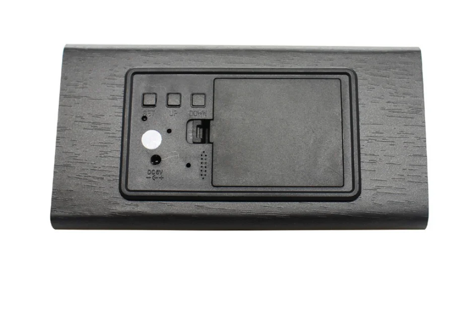 Amazon Hot Sale Desktop digital LED wooden table clock and alarm clock with temperature display