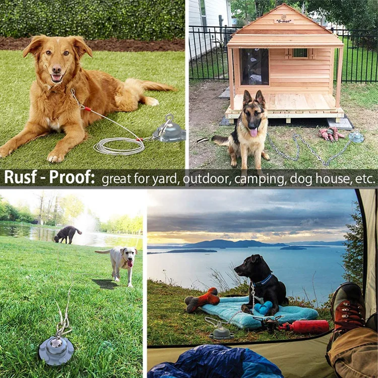 360 degrees Swivel Dog Tie Out Stake Dog Anchor Cat Anchor Dog Tether Holds 1000Lbs of Pull Force for Yard Camping Outdoor