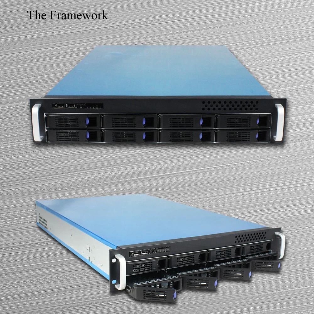 High Quality with competitive price 8 bays  Rackmount Chassis  2u hot swap  server case  storage case with 600W psu
