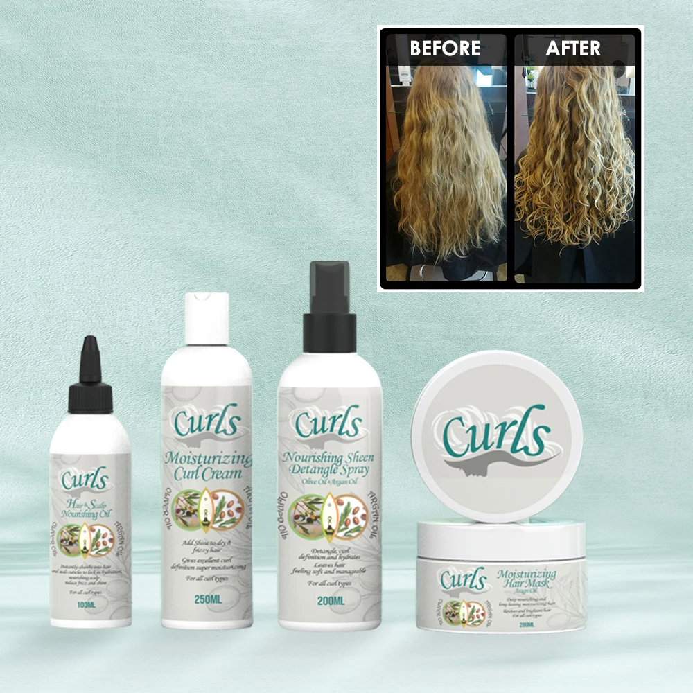 Private Label Curly Hair Care Cream for Hair Activators 4b 4c Afro Kinky Coily Curl Defining Cream Moisturize Curl Enhancers