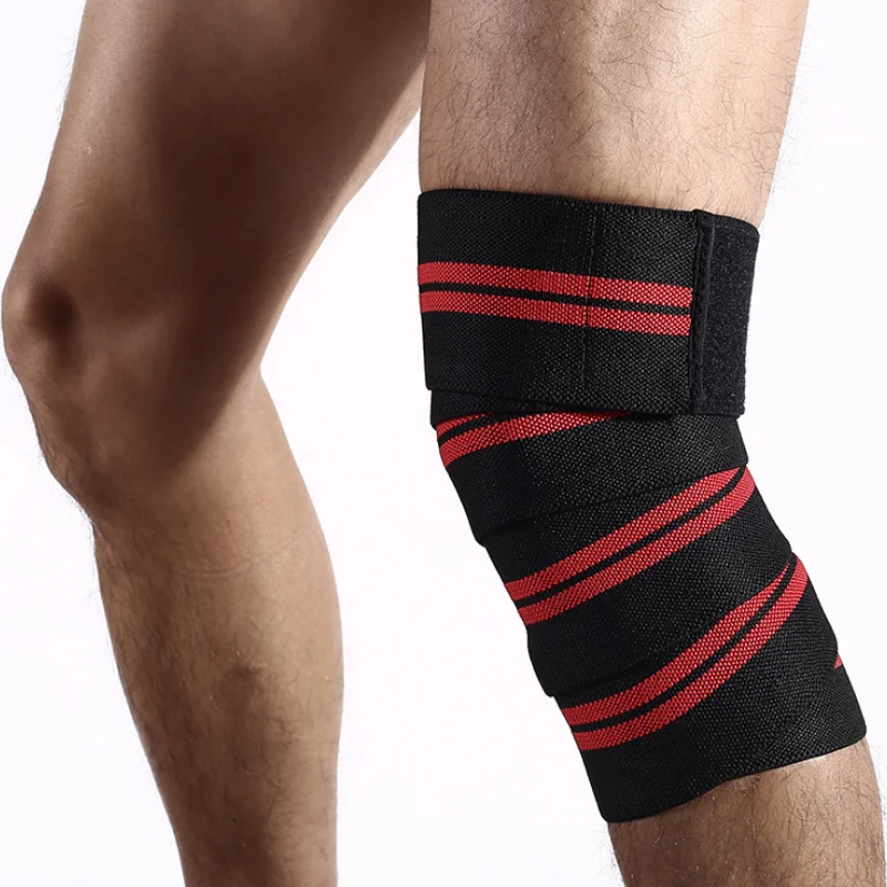 Professional Wrist Elbow Knee Wraps Elastic Straps Brace Support Protector for Weightlifting Workout Bodybuilding Gym