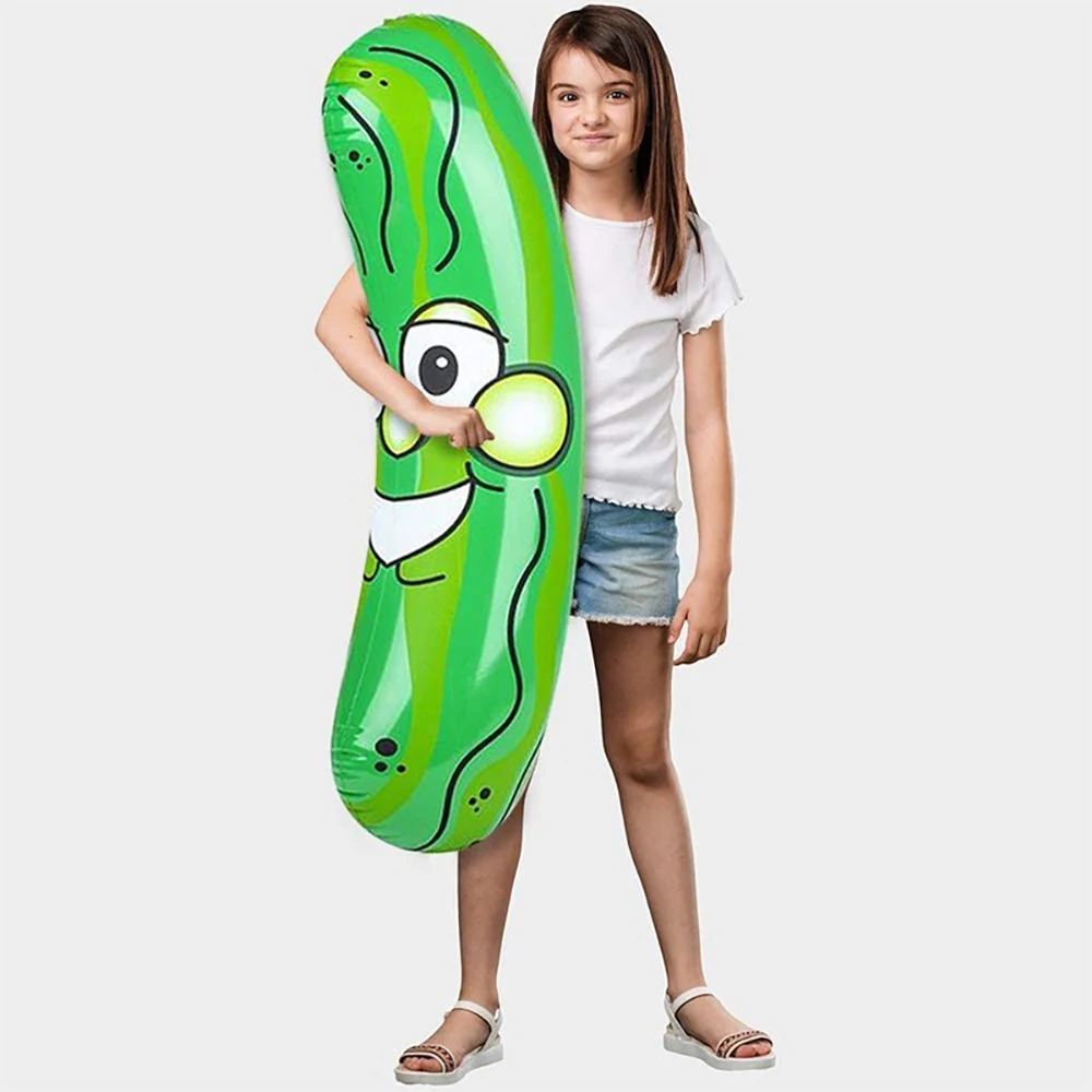 Factory 36 Inch Inflatable Pickle Model Large Pool Float Cucumber Water Toy Party Favor Fun Decoration