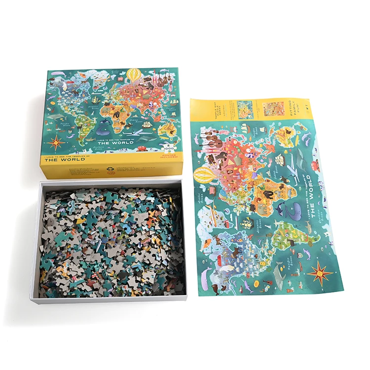 Custom 1000 Pcs Jigsaw Puzzles Manufacturers Adult 1000 Pieces For Adults