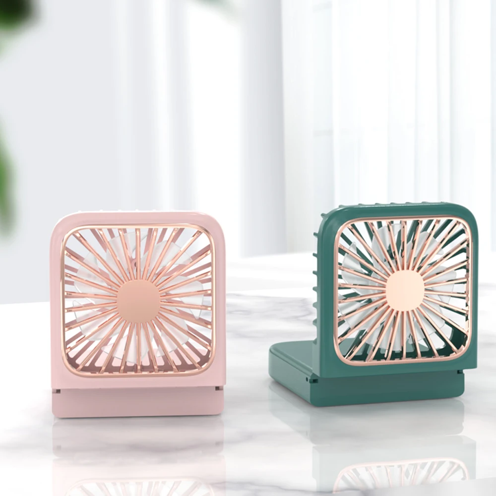  2021 низкий уровень шума 180 градусов Регулировка складной мини настольный вентилятор USB шейный перезаряжаемый ручной