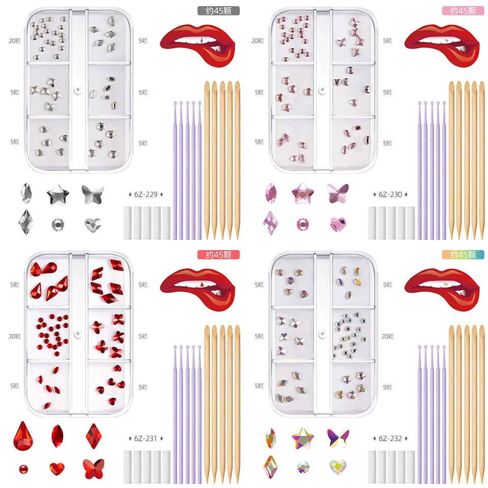 Custom DIY tooth jewelry gems kit artificial fashionable crystal tooth ornaments decorations sweet smile  swarovski gems