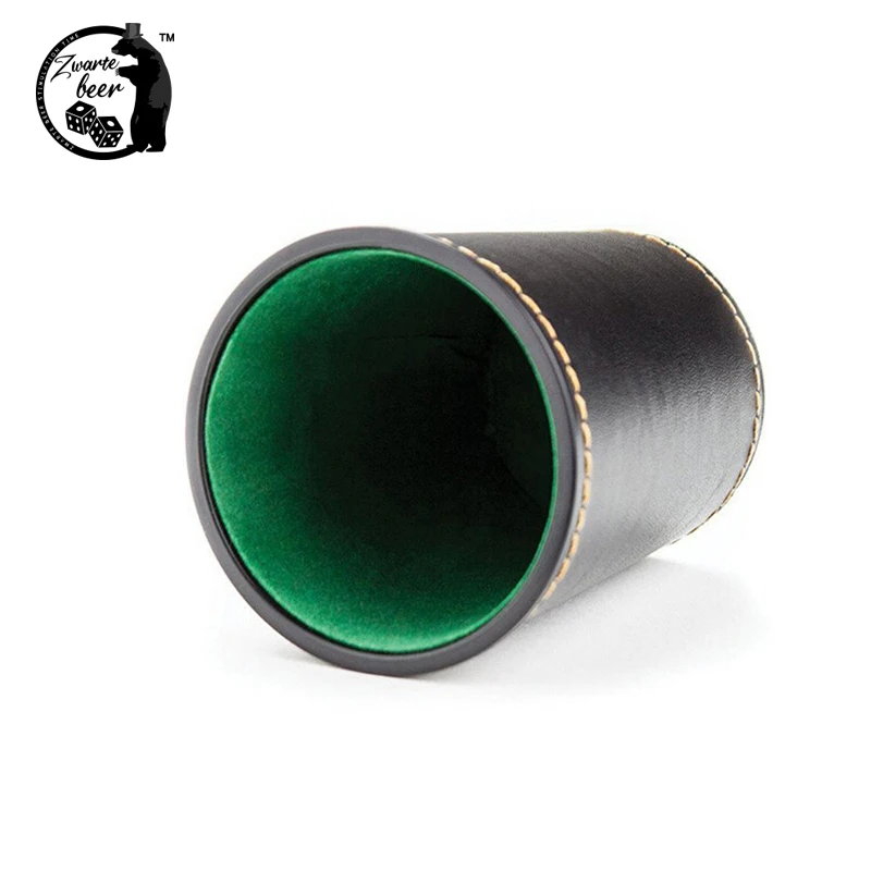 Professional Grade Dice Cup With Ribbed Exterior Custom Logo Pu Lining  Board Games And Casino