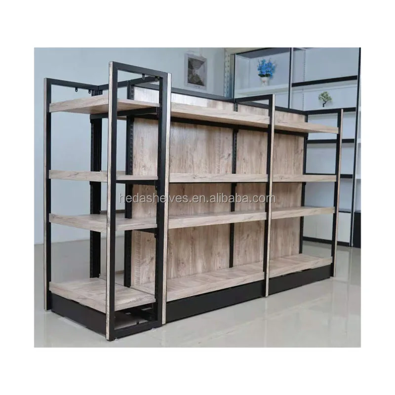 Customized Popular Shop Drugstore Medical Store Pharmacy Shelves Gondola Wooden Gondolas