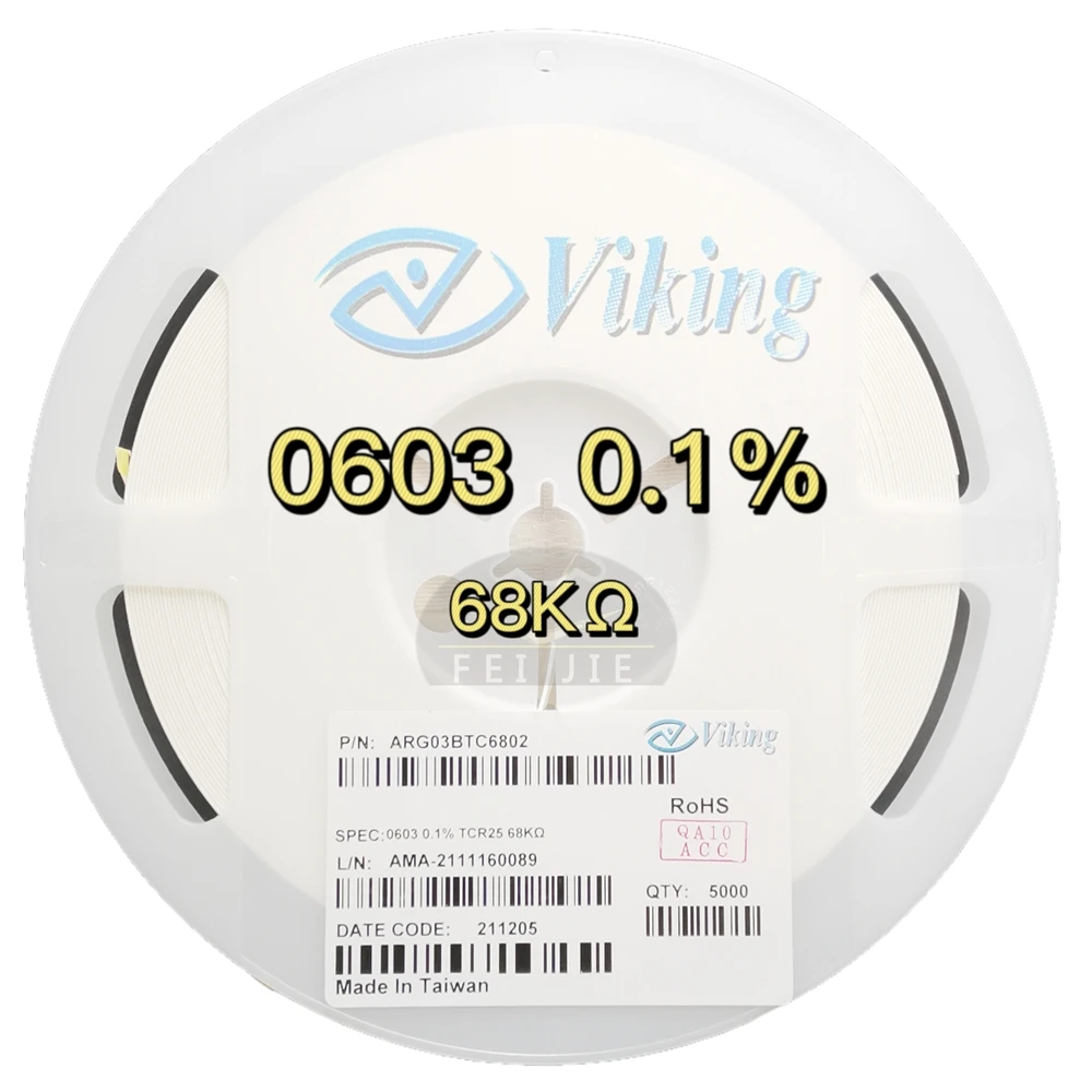 THIN FILM LOW TCR HIGH PRECISION RESISTOR0603 68K 0.1%  ARG03BTC6802