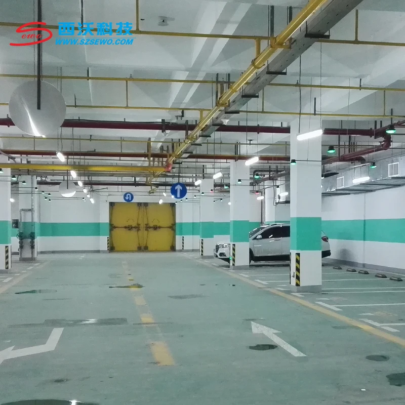 SEWO Underground Car Parking Lot Sensor System Ultrasonic Sensor PGS Smart Parking Guidance System