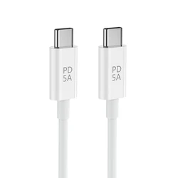 Nylon braided USB cable PD 87W 2M type C to type C 5A with E-mark chip 100W charging cable for MacBook Laptop