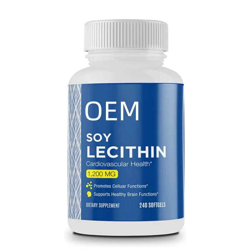 OEM Soy Lecithin Herbal Supplement Capsules 1200mg Soy Lecithin Extract Oil Softgel Capsules For Sale Soya Lecithin capsule