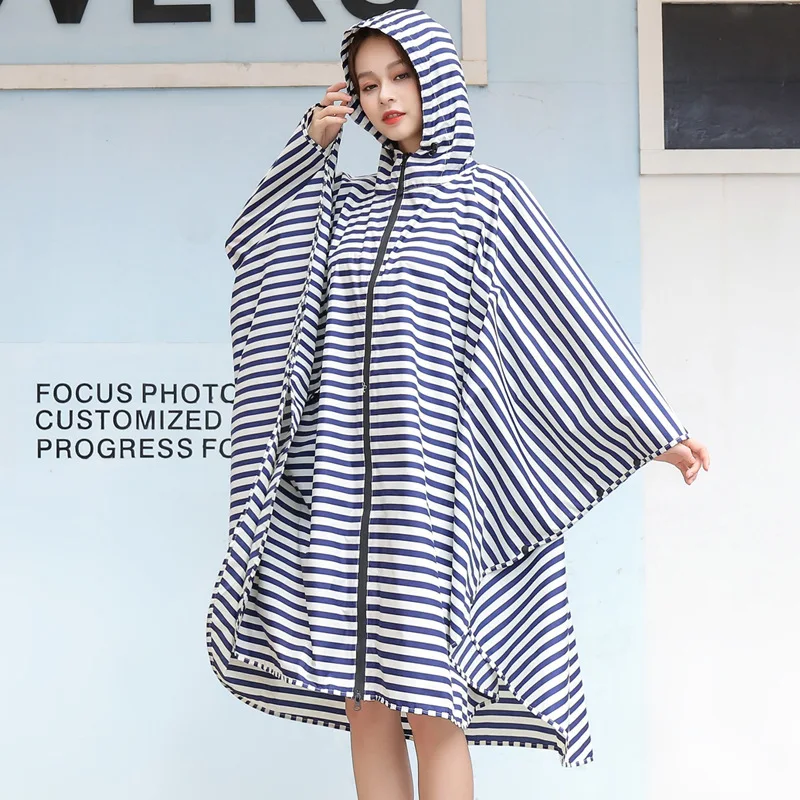 2022 New fashion print cut sleeves waterproof fabric poncho reusable raincoat rain wear for cute young adult