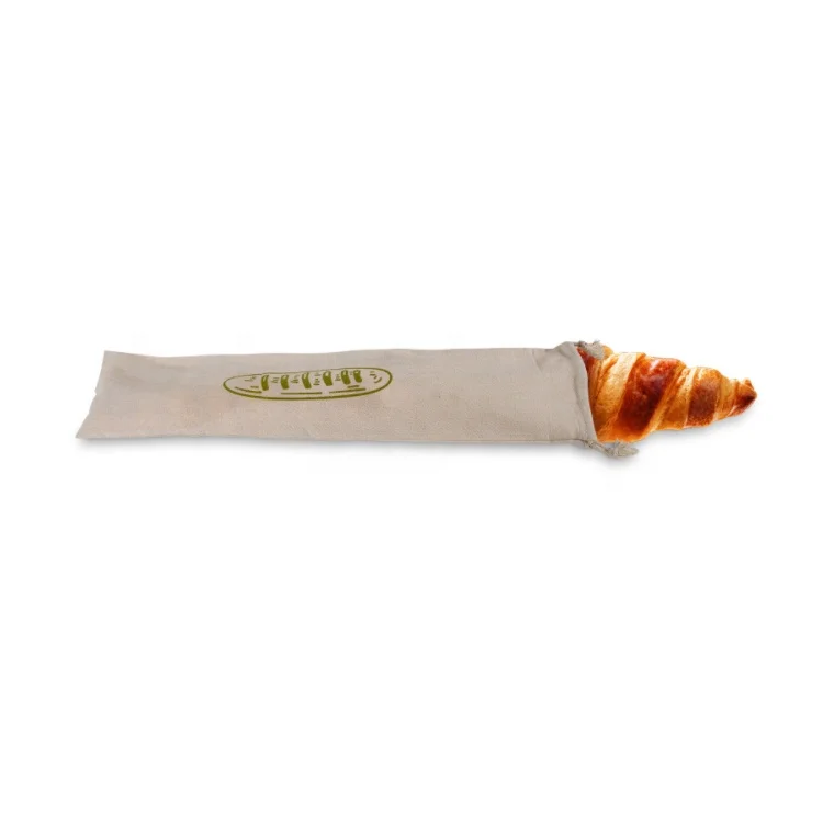 Organic Cotton Bread Bag Unbleached Reusable Food Storage Linen for