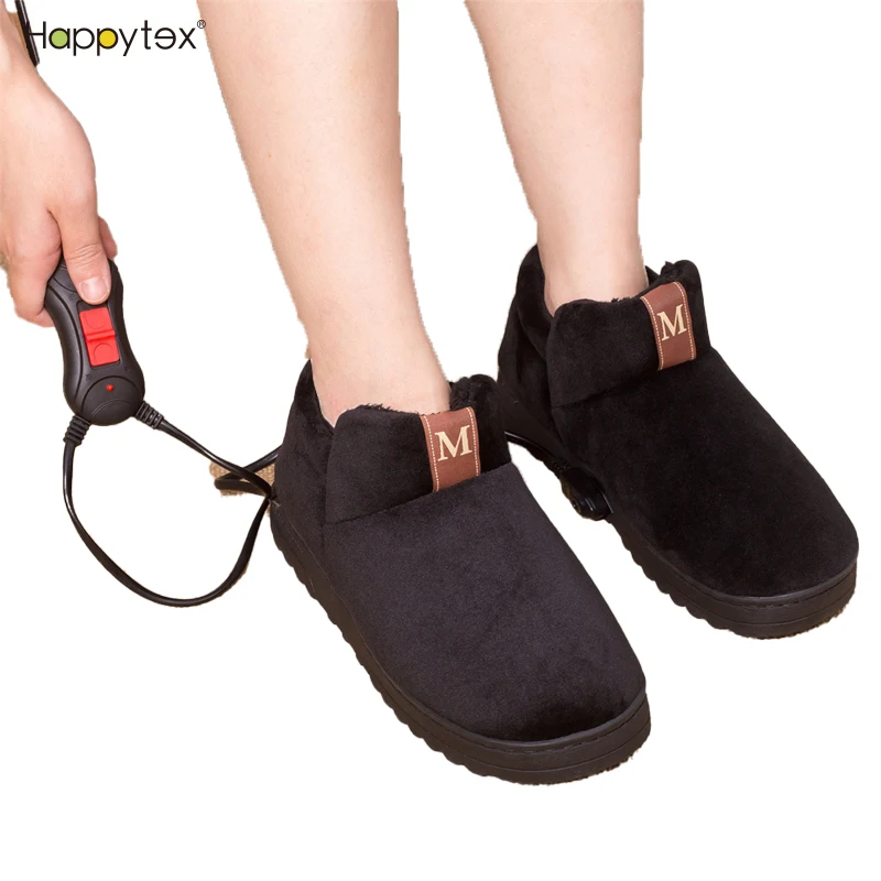 Hot Sale New Customized Male Fluffy Rechargeable Men Women Winter Warm Electric Heated Boots For Home Indoor Cheap Price