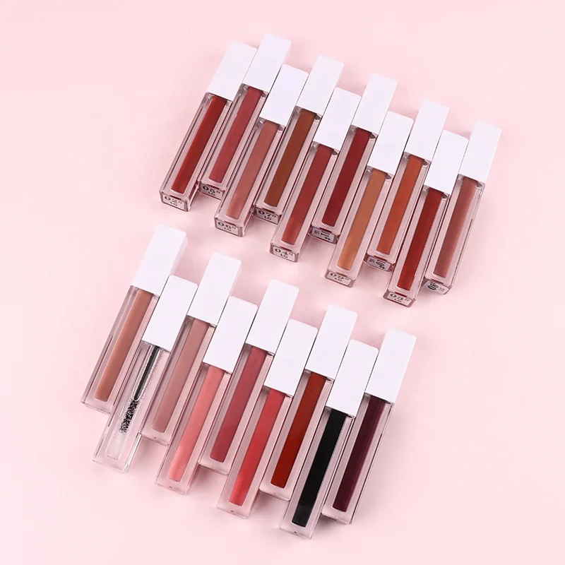 cross-border long lasting waterproof 8ml creamy vegan green matt liquid lipstick