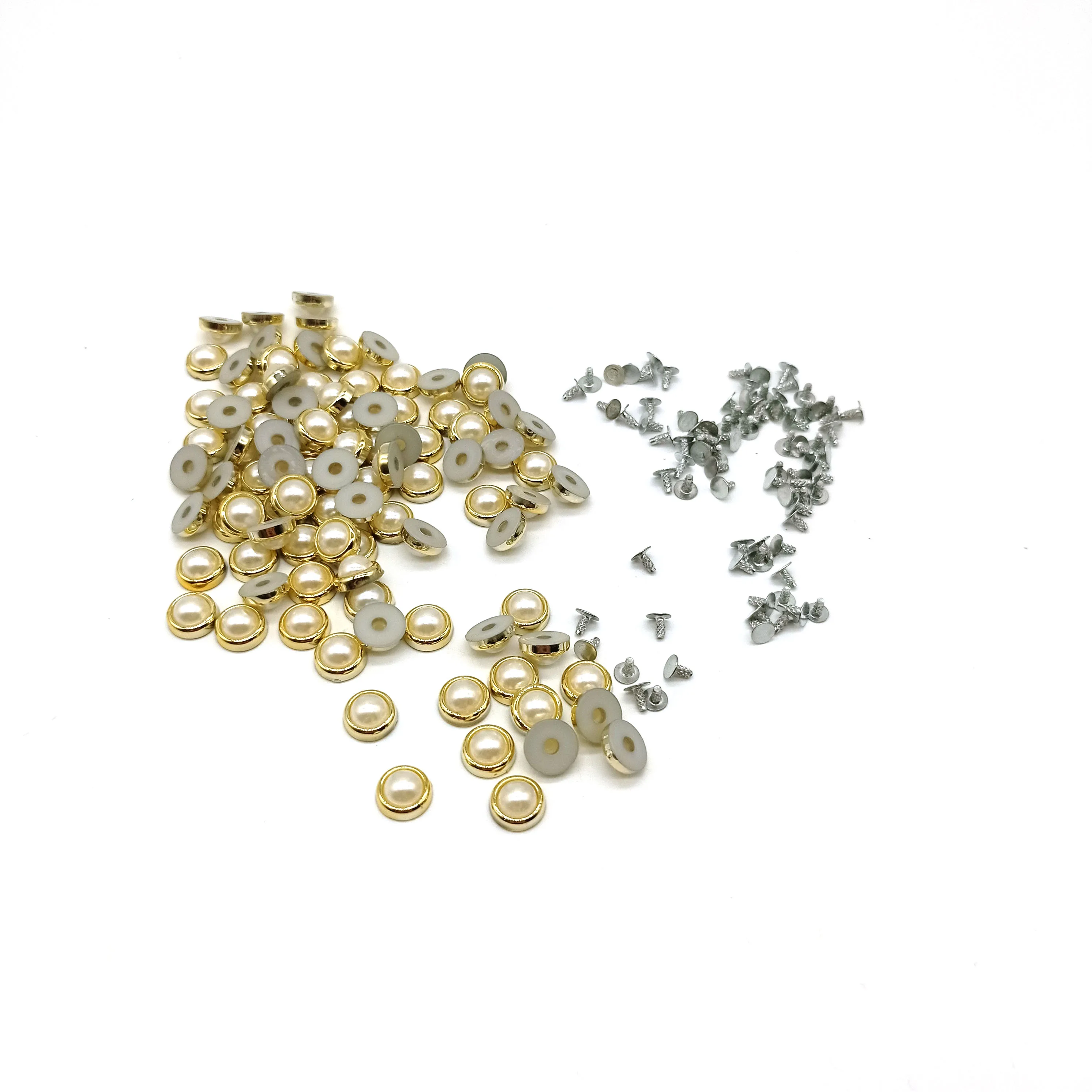 Fashion design shoes accessories decoration  8/10/12/14mm plastic bead rivets ABS pearl studs for garment bag shoes
