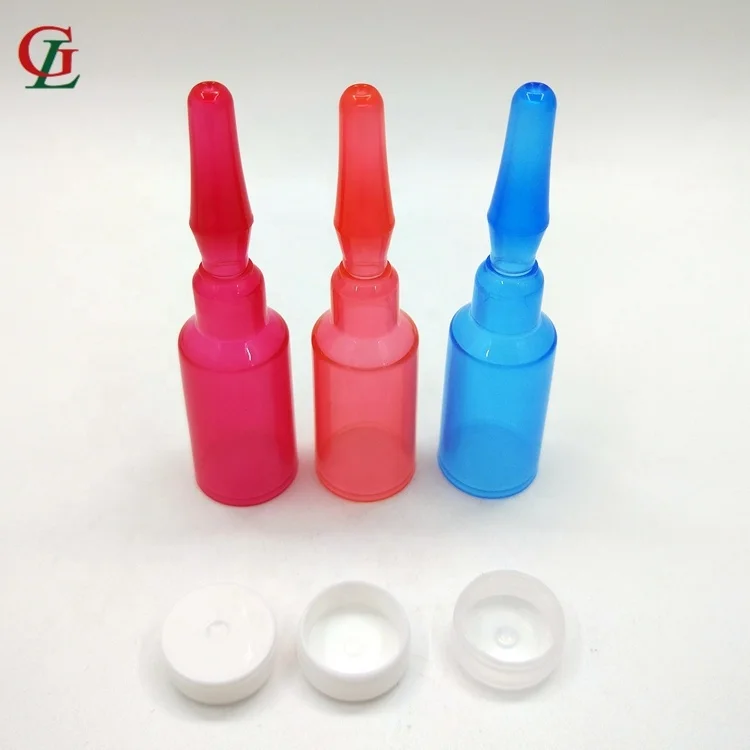 Best sale 5ml PP plastic serum ampule bottle Shatter-resistant skin care ampoule bottles custom color with logo printing ampoule