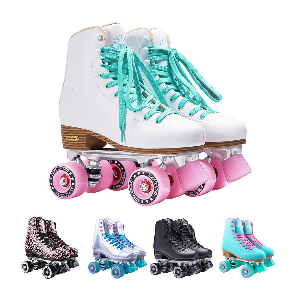 New Product Quad Four Wheel Roller Skates Double Adjustable Double Row Roller Skates Wholesale Kids Roller Skates