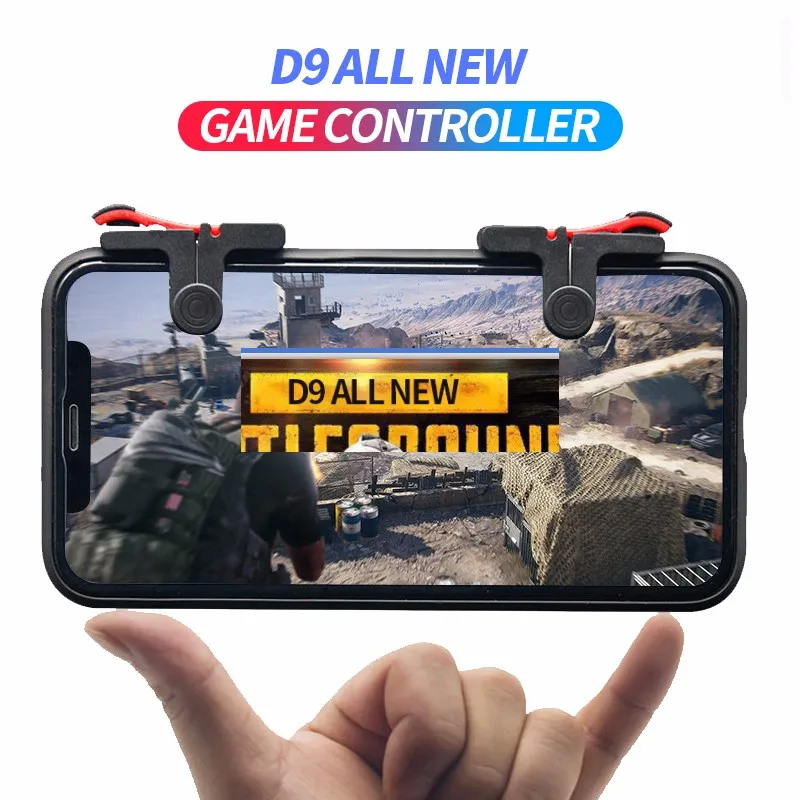 D9 Portable PUBG Game Controller Gamepad Mobile Phone L1 R1 Trigger Shooting Aim Key Button Gamepad Joystick For IOS Android
