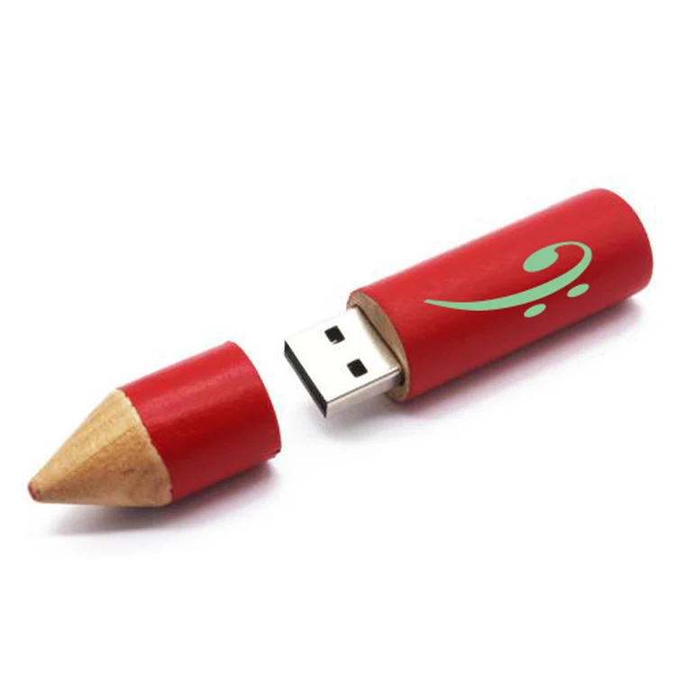 Wholesale Wooden Pencil USB Flash Drive 2.0 4GB 8GB Low Carbon Pen Drive 2GB 1GB USB Memory Stick 3.0 32GB 64GB Education Gift