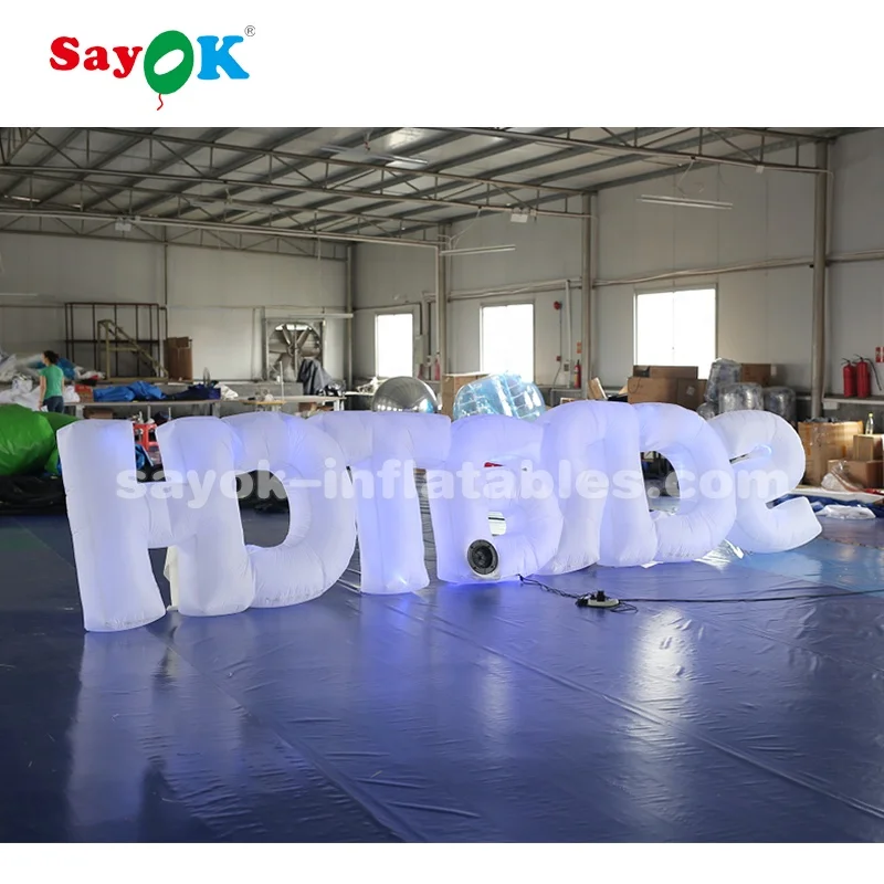 Inflatable Letter Billboard SCRATCH Inflatable Letter With LED Light Inflatable Letter Logo For Advertising Event