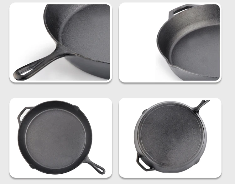 Cast Iron Fry Pan with Long Handle Cast Iron Skillet