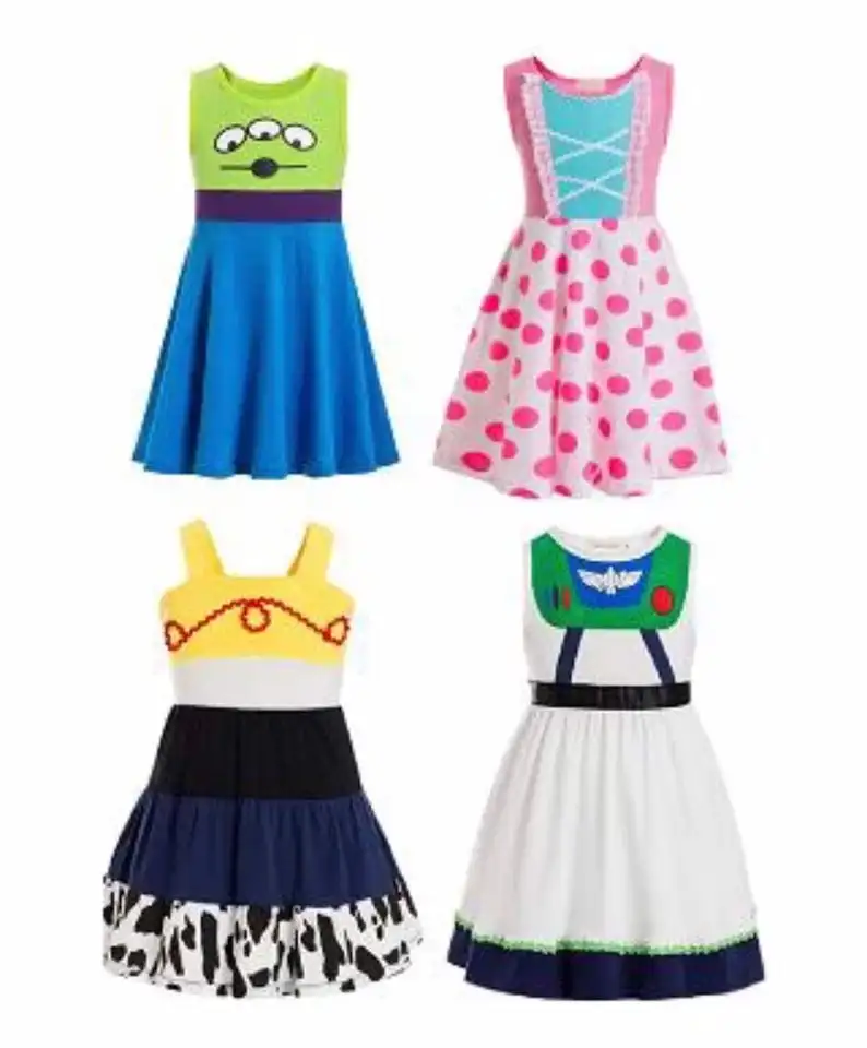 halloween costume buzz lightyear dresswoody dress toy story dress toy story costume cow boy cow girl Jessie Bo peep Forky dress