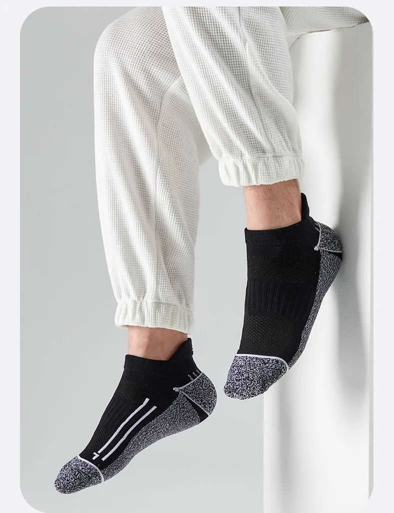 Athletic Cushioned Reinforced Heel Toe Breathable Mesh Performance Arch Support Sports Running Tab Socks