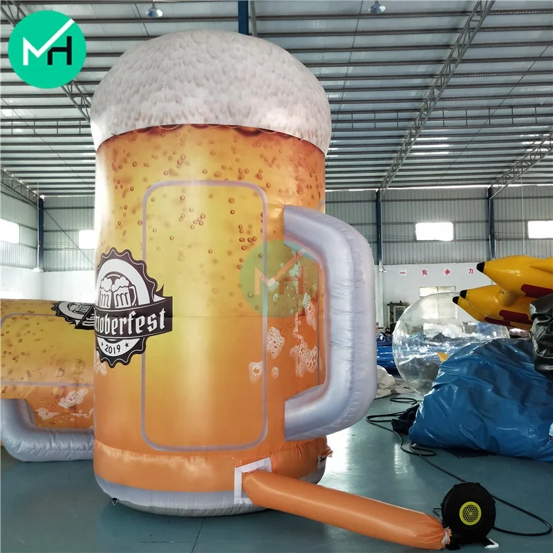 Hot sale customized Inflatable beer glass model for advertising promotion