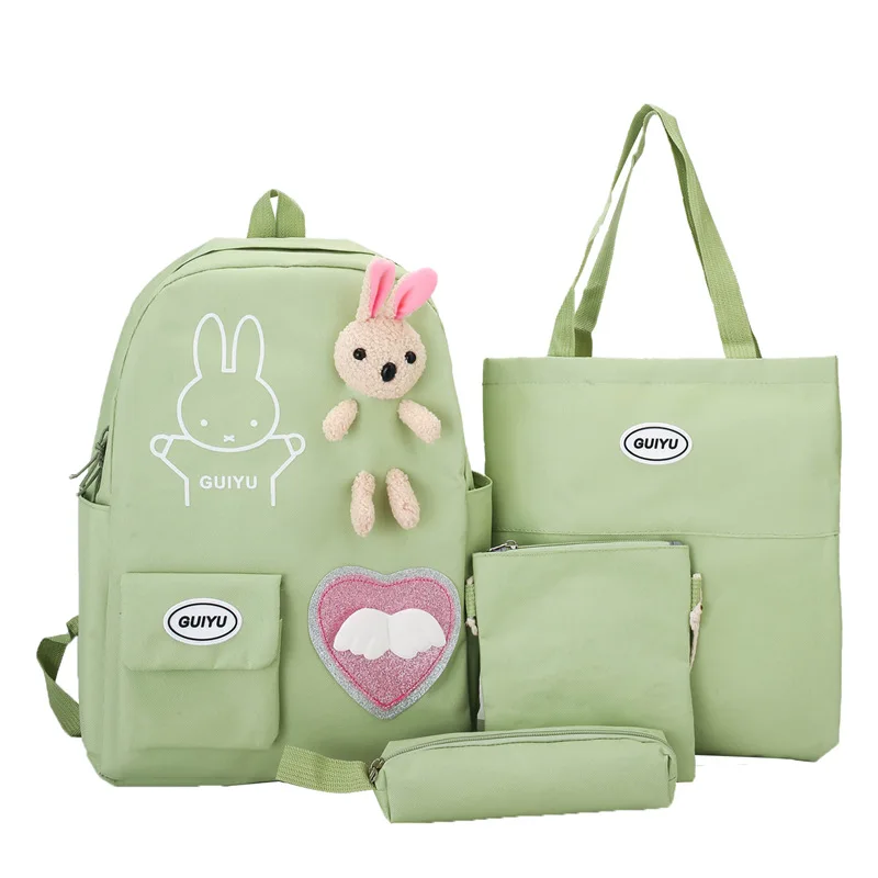 Factory Direct Sale high quality school bag for teenagers solid colo r backpack customizable logo school bag