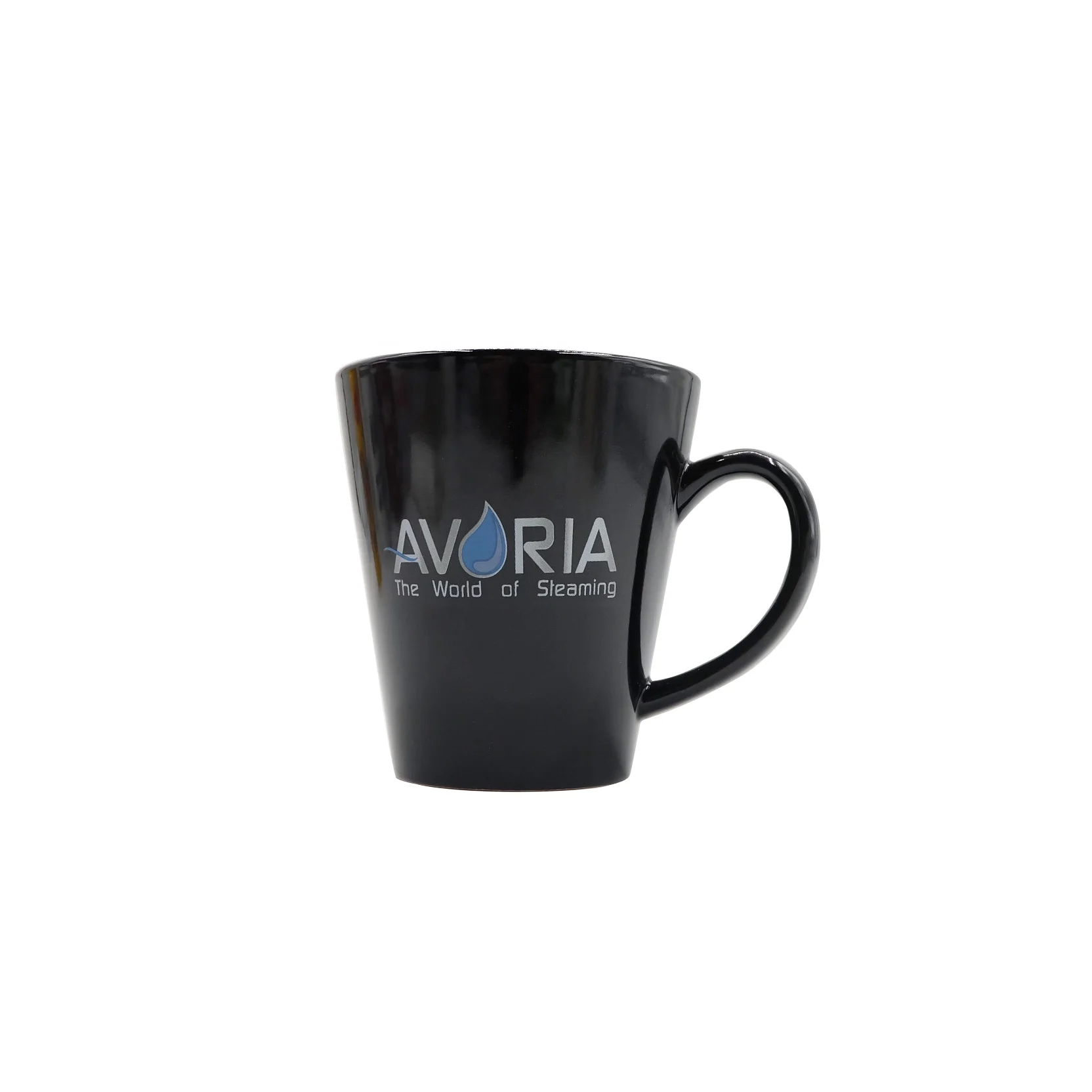 Large Straight shape Cup Black Matte Glazed Stoneware Ceramic Mug