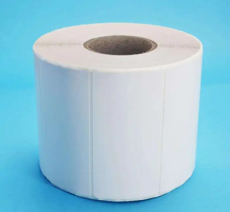 white barcode label paper Coated Customized Size Blank Self Adhesive Paper Direct Thermal Sticker