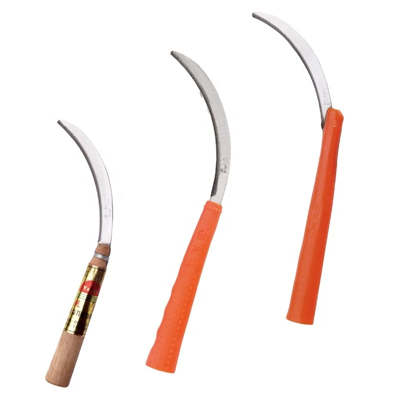Multi-purpose high carbon steel/stainless steel sawtooth sickle for harvesting and weeding