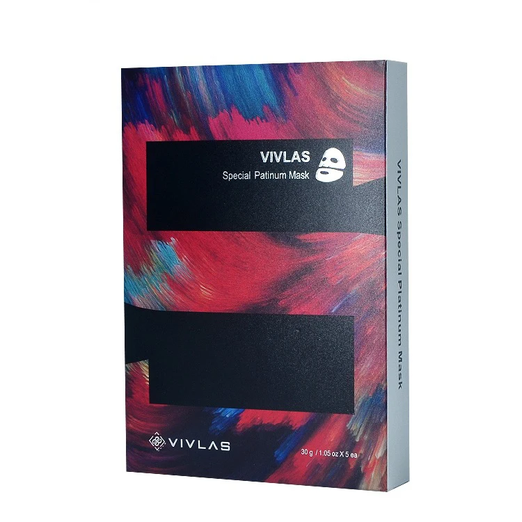 Новый дизайн, косметическая оптовая продажа, цветная маска для лица, бумажная упаковка для ухода за кожей сна на заказ