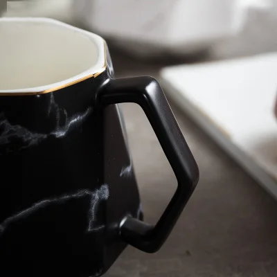 Роскошный подарок, оптовая продажа, креативный Европейский логотип, чайная чашка, Мраморная керамическая кофейная кружка для пары