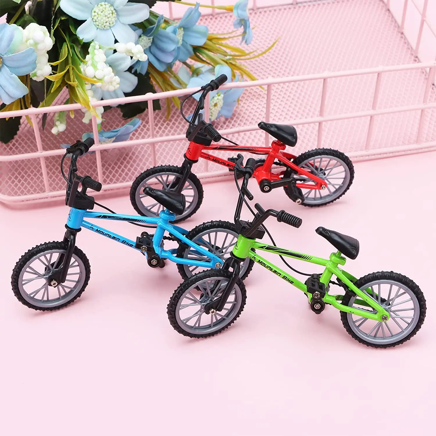 Toy finger cycling bike finger mini alloy bike double rod mini racing finger bike