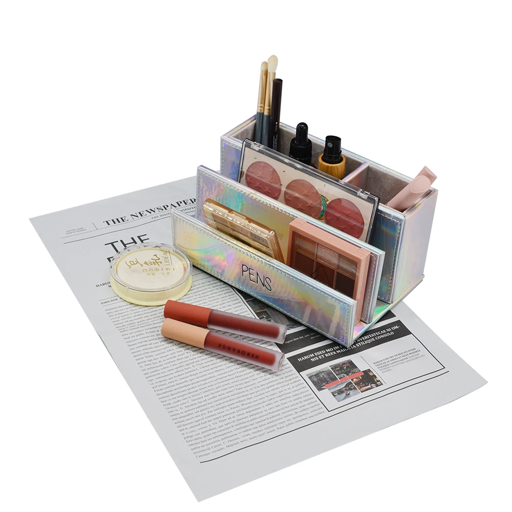 glitter laser pu design office supplies,pen holder,envelop holder