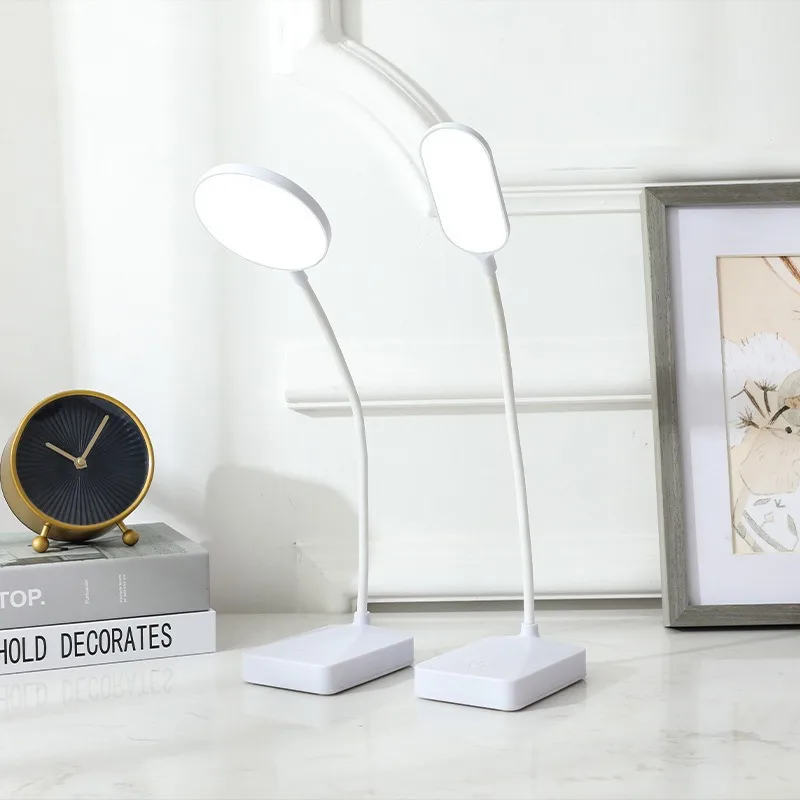 Modern Rechargeable LED Table Lamp Cross-Border Bedroom Bedside Clip Lamp Eye Protection Students Dormitory Household Desk Lamp