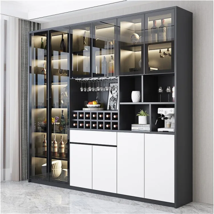 Bar cabinet modern living metal wine cabinet wine display racks weinschrank wine cellar furniture