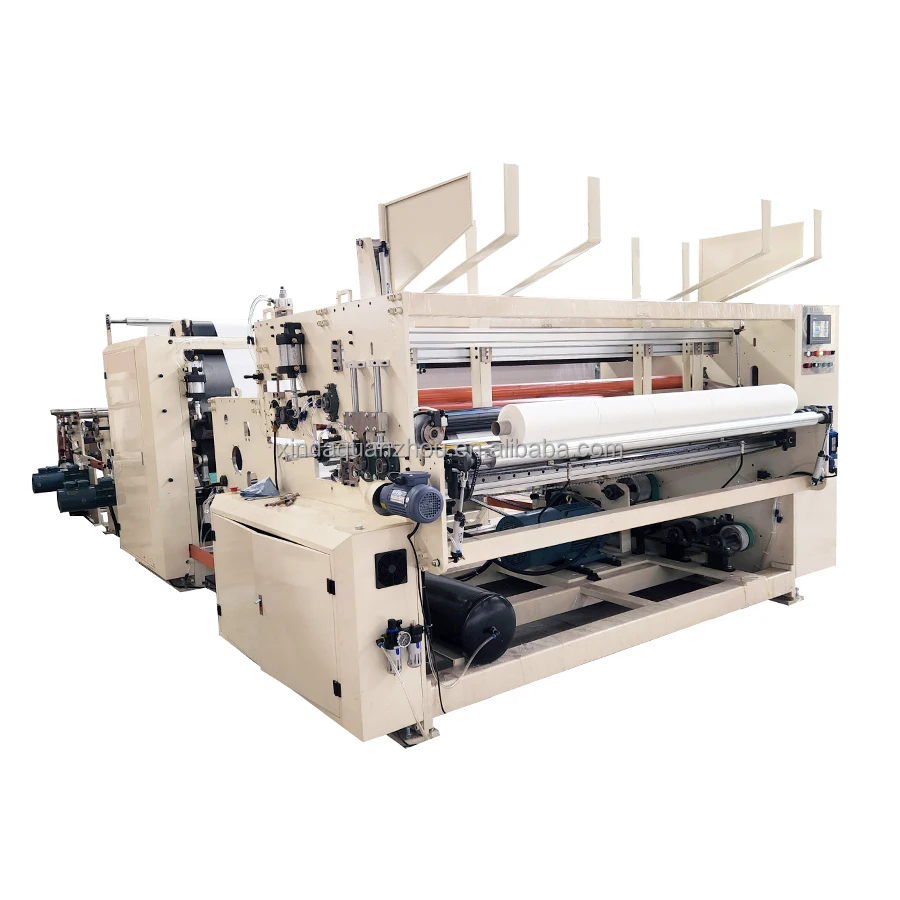 Automatic kitchen towel paper roll perforating rewinding machine