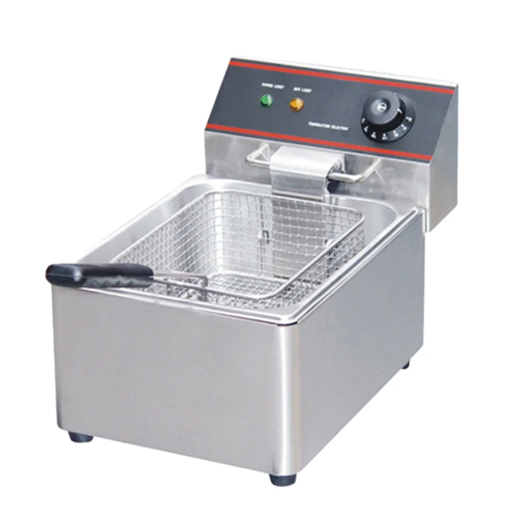 Профессиональная электрическая фритюрница из нержавеющей стали 6 л картофельные чипсы куриные рестораны отели 220 В двигатель с сердечником
