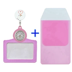 New nurse doctor Glass Cabochon Stethoscope pocket watches Clip Retractable Reel ID Badge Name Holder pen bags gift watches