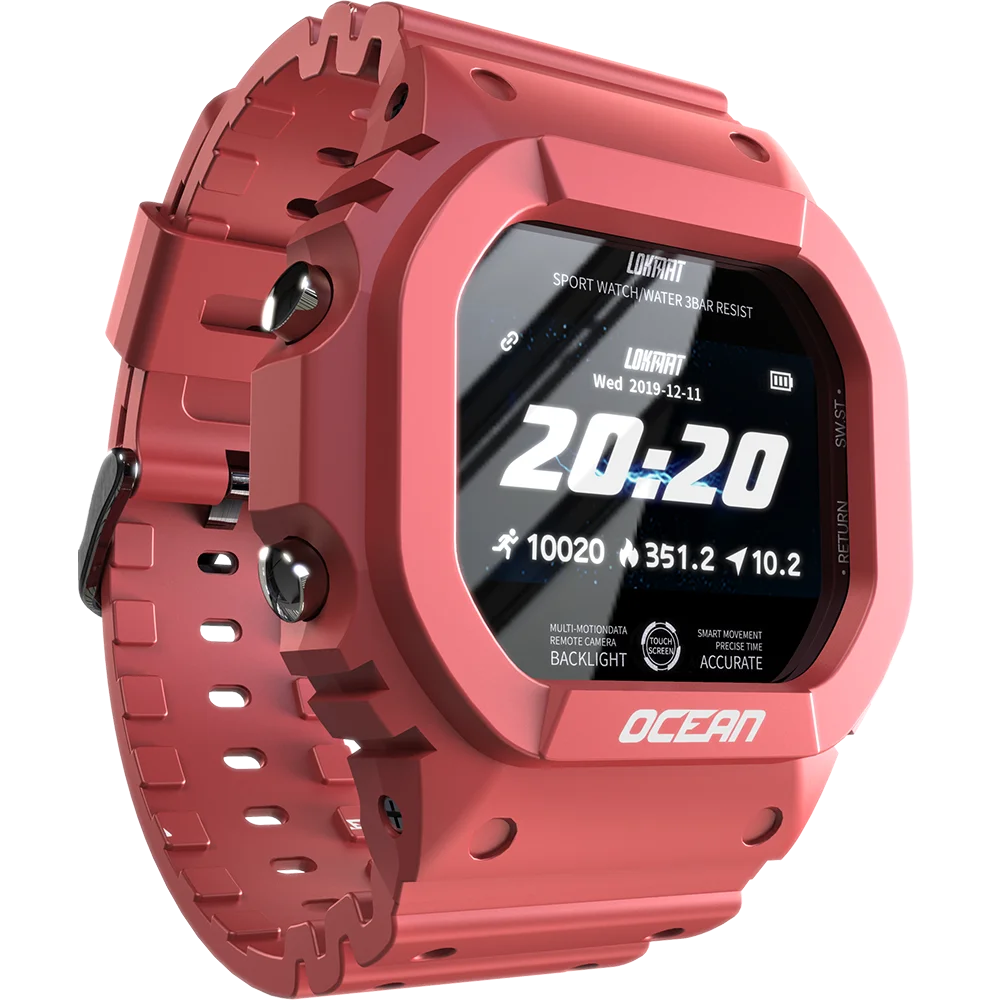 Lokmat Ocean Waterproof Wristband Fitness Blood Pressure Heart Rate Android Pedometer Waterproof Sports Smart Watch