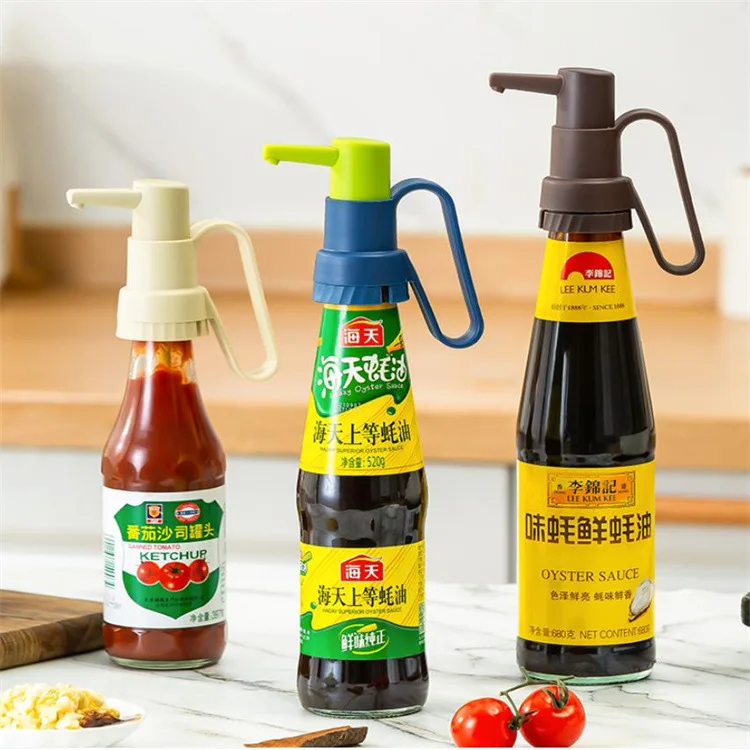Simple With Handle Non-slip Kitchen Seasoning Bottle Press Oil Consumption Salad Ketchup Squeeze