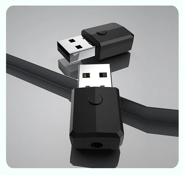 USB 5.0 3.5mm AUX Hi-Fi Wireless Audio Adapter, 4 in 1 Mini BT Transmitter Receiver for TV, PC  Headphones, Car