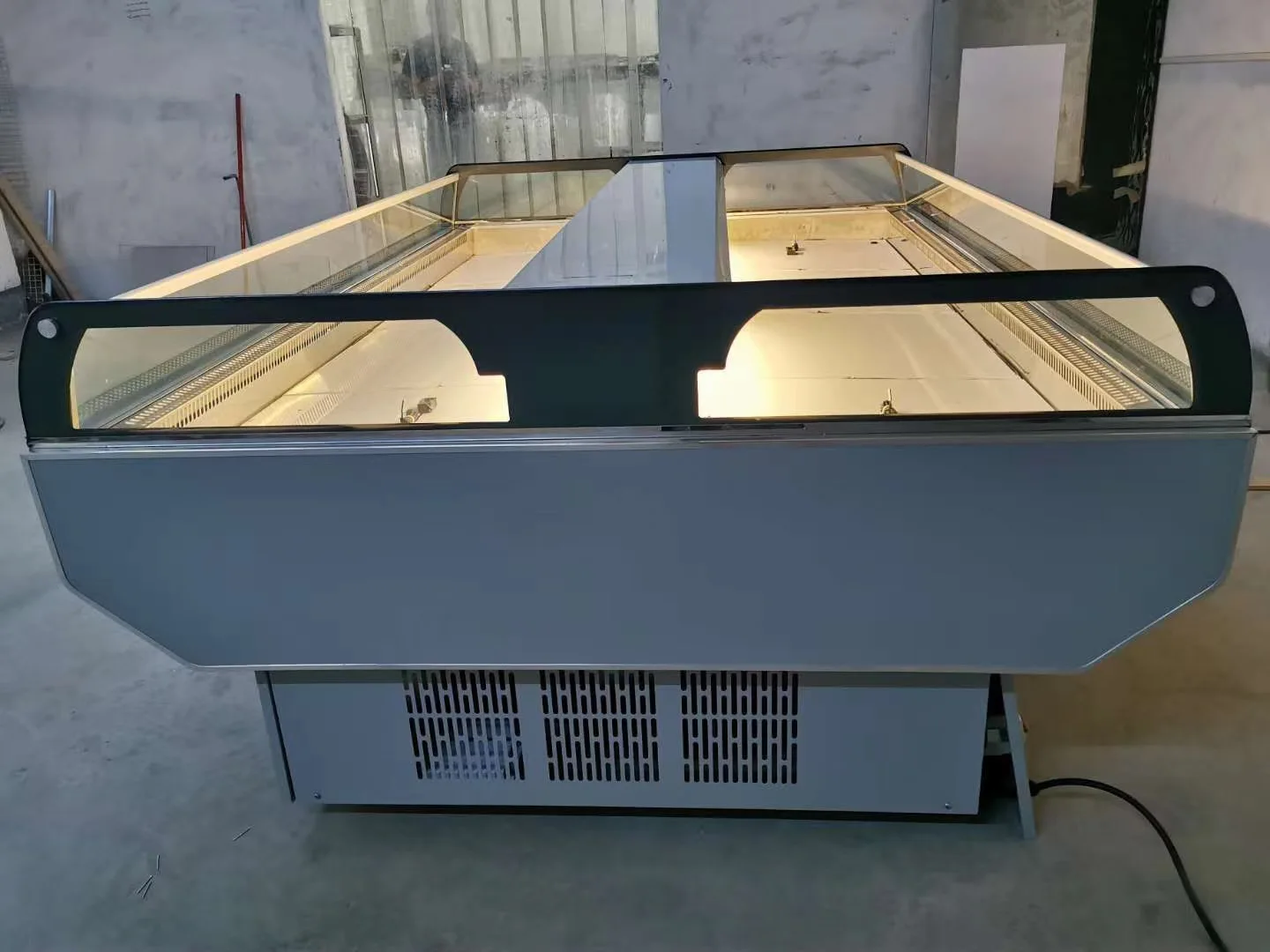 Dual Glass Island Case supermarket display freezer/island showcase freezer