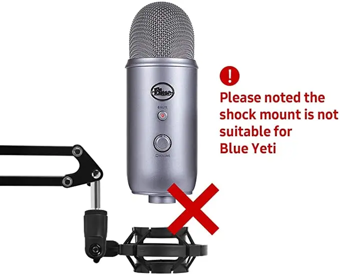 Подставка для микрофона регулируемая подвеска-штанга ножничная подставка с винтовым адаптером 3/8-5/8 дюйма Противоударное Крепление поп-фильтр ветрового стекла